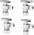 4 Pack GUOFIS Angle Compression Stop Valve, 1/4 Turn Water Shut Off Valve | by GUOFIS