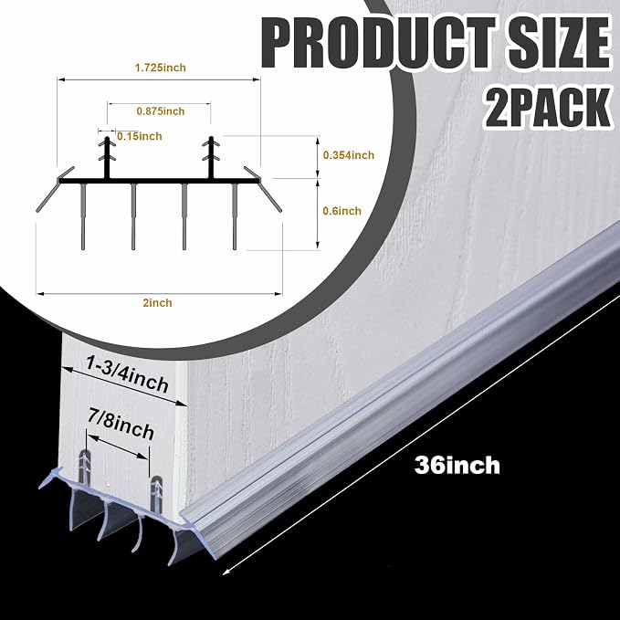 Pushglossy 2 Pcs Replacement Door Bottom - Image 2