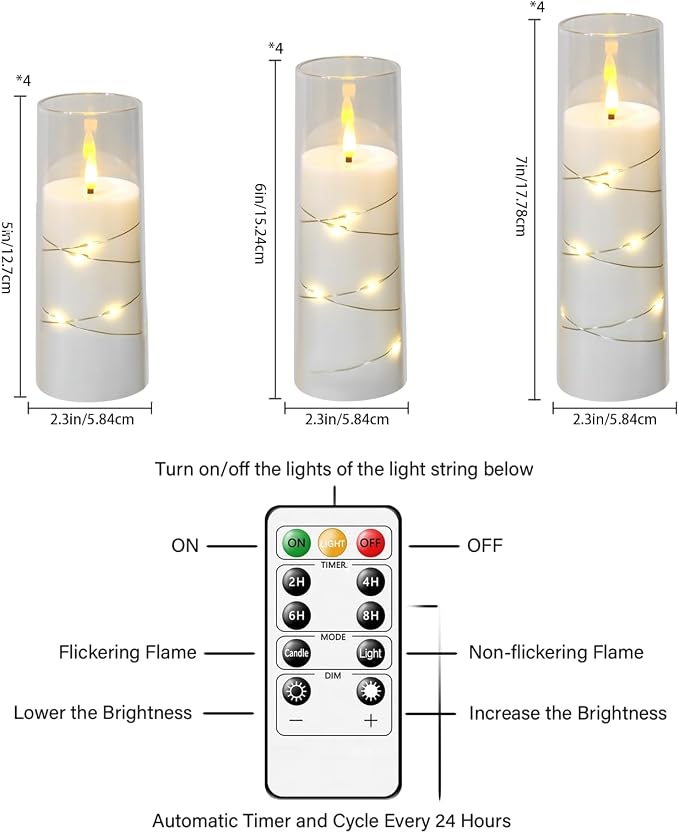 Sasigeiaa Flameless Candles - Image 2