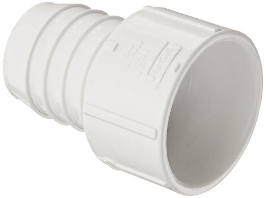 Spears 474 Series PVC Pipe Fitting, Schedule 40, 1-1/2"Barbed x 1-1/2" Socket by Spears+Manufacturing