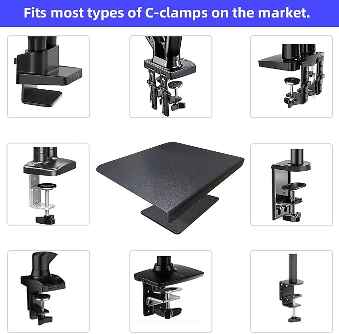 Steel Monitor Mount Reinforcement Plate Fits Most Monitor Desk Mount | - Image 2