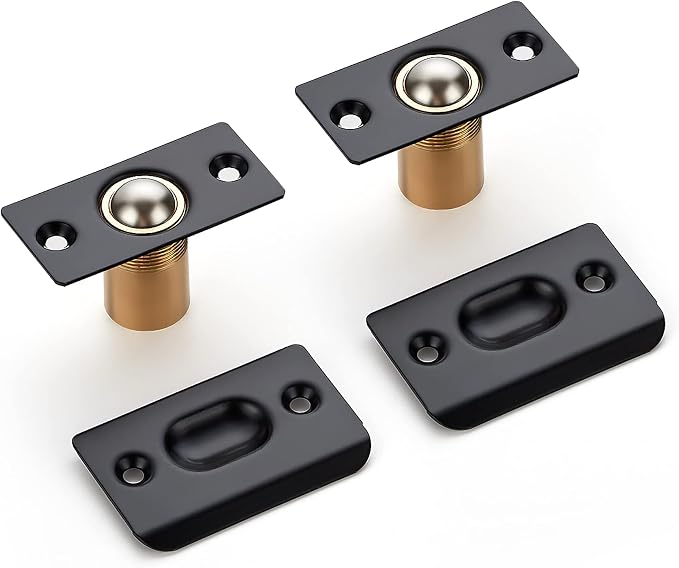 Ravinte Matte Black Door Ball Catch, Closet Door Latch Adjustable, 2 Pack | - Image 9