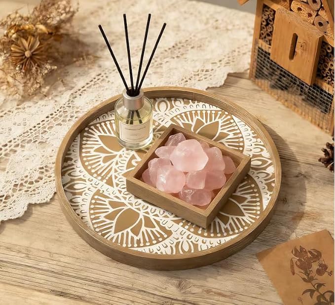 Hanobe 2Pcs Round Decorative Trays - Image 2