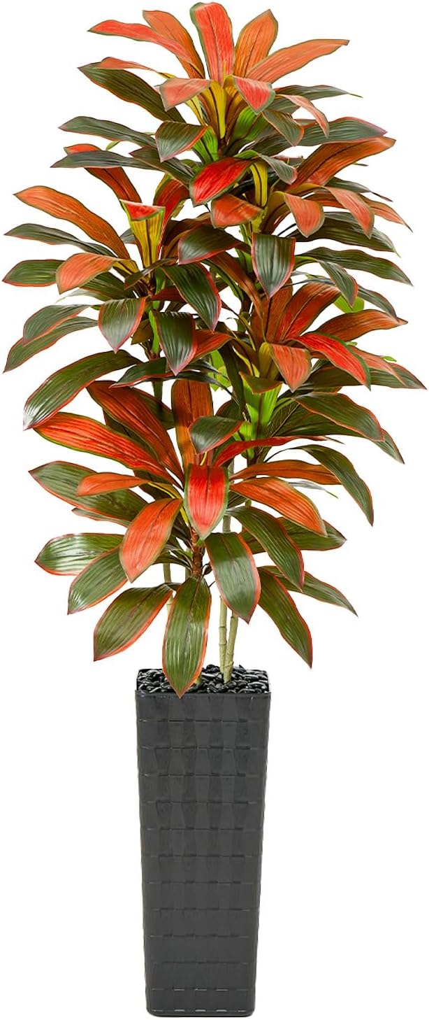 Artificial Red Dracaena Tree Indoor, 7FT Tall Fake Floor Plants by TXABL
