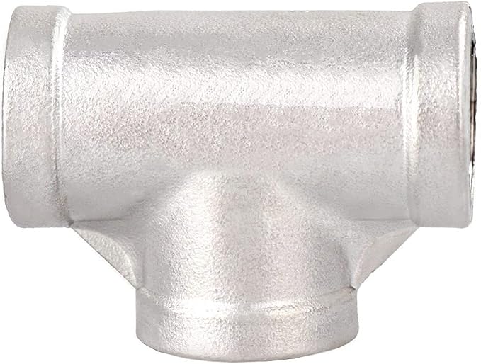 Beduan 2 PCS Stainless 1/2" Tee Female NPT T Shaped 3 Way Cast Pipe Fitting - Image 3
