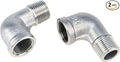 2Pcs 304 Stainless Steel 90 Degree Elbow 3/8" NPT Threaded Pipe Fitting Female by SSYDIEN