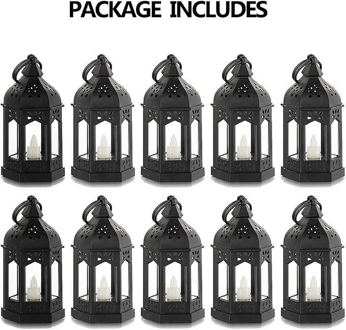 Hewory 10PCS Black Mini Halloween Lanterns - Image 7