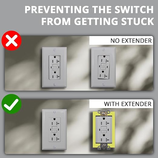 ABS 1/2 Inch Outlet Box Extender, Single Gang, 2 Pack | Single Gang Outlet Box - Image 5