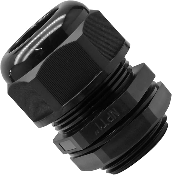2 Pcs 1" NPT Nylon Cable Glands, Rubber Gasket Seal - Image 4