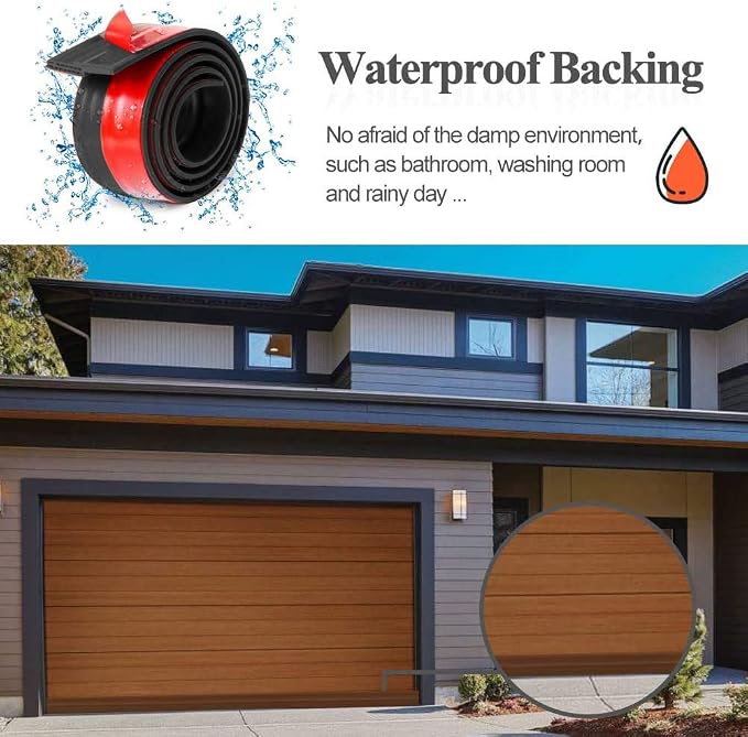 Huge Gap Door Draft Stopper, 3.4" W x 39" L Widened Rubber Door Sweep, Noise & - Image 5