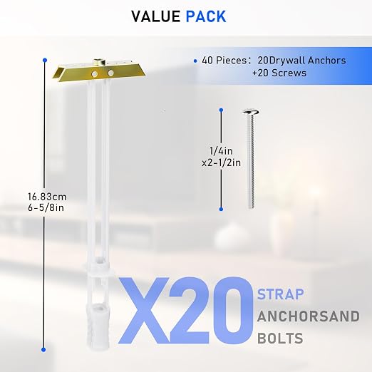 Drywall Anchor with Included Bolts - Image 2