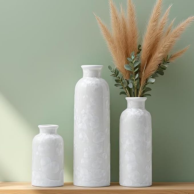Modern Ceramic Vase Set of 3, Decorative Bottles - Image 9