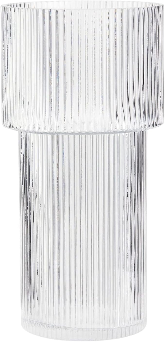 Large Glass Vase, 12 Inches Tall Vase by YANWE