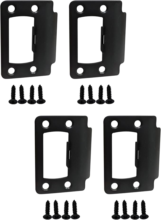 Solid Brass Universal Type Restorer Lock Strike Plate, 2-1/4" x 1-3/4" by QCAAHardware