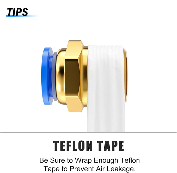 TAILONZ PNEUMATIC Blue Straight 4mm Tube OD x 1/8 Inch G Thread Push to Connect - Image 5