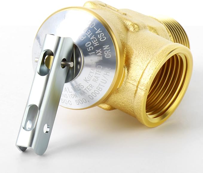GASHER 1PCS Brass Temperature Pressure Relief Valve - Image 2