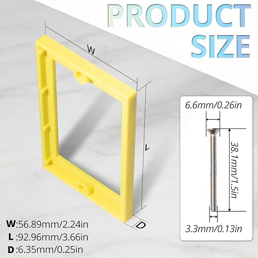 MAKERELE Single Gang Receptacle Box Extender, 1/4 Inch Yellow, Durable ABS - Image 2