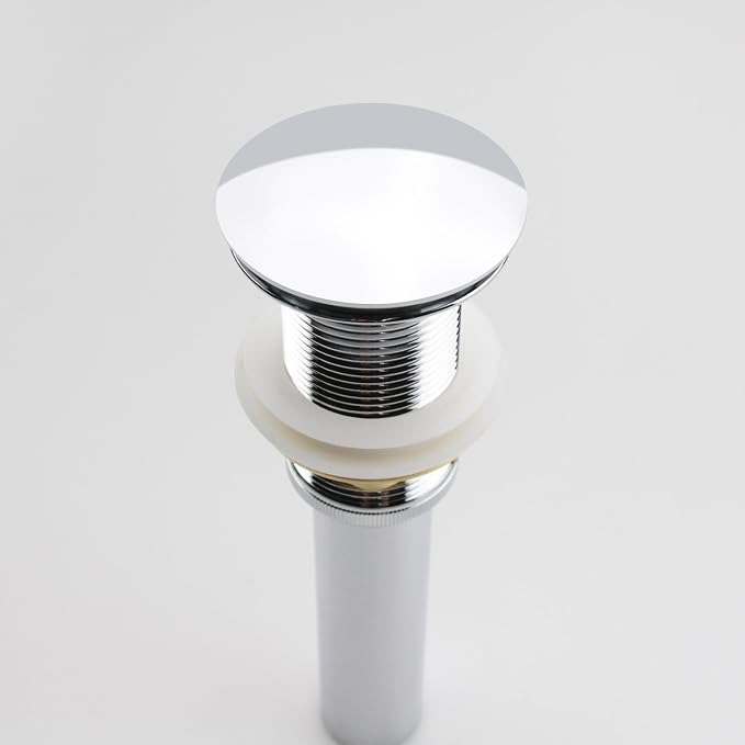 Bathroom Sink Pop Up Drain Without Overflow, Large Cap, Polished Chrome - Image 4
