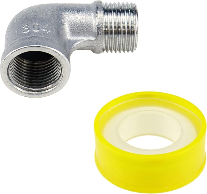 2Pcs 304 Stainless Steel 90 Degree Elbow 3/8" NPT Threaded Pipe Fitting Female - Image 7