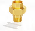 GASHER 1/2" NPT Brass Union Pipe Fitting | 1/2 Inch Male x 1/2 Inch Female by GASHER