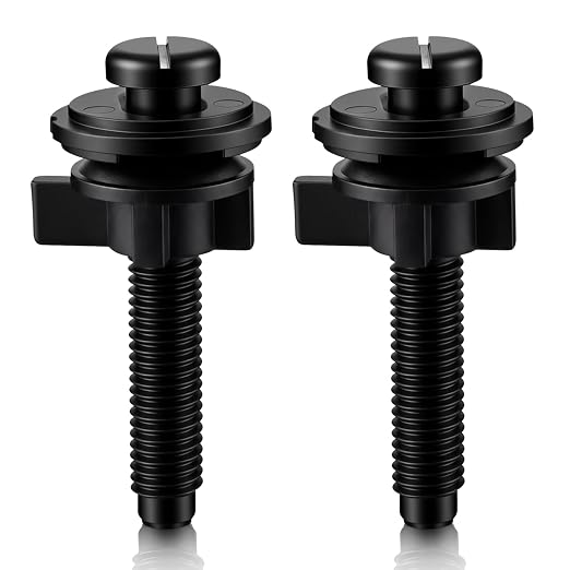 Jetec 2 Pack Toilet Seat Screws Kit, Plastic Bolts Nuts & Washers by Jetec