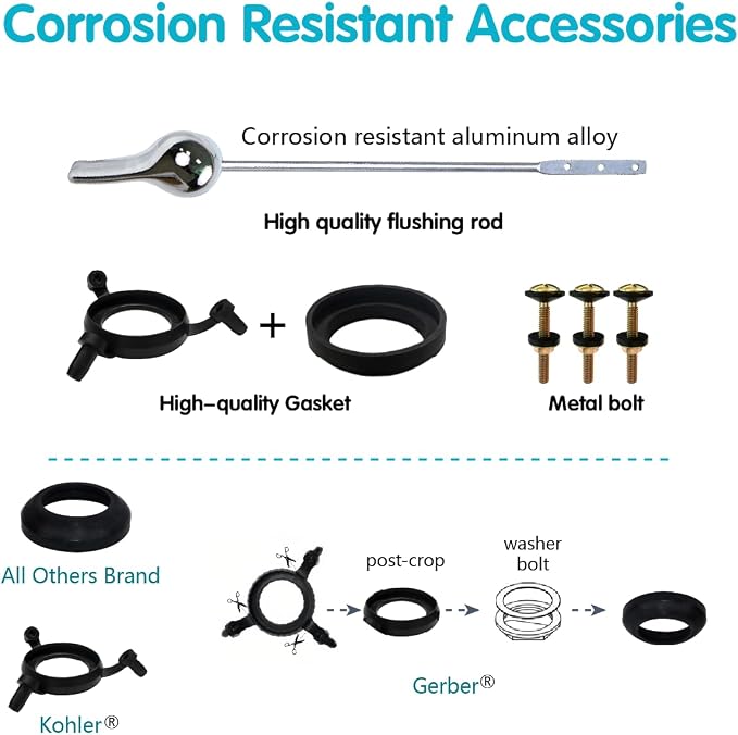 Universal 2-Inch Complete Toilet Tank Repair Kit - Image 5
