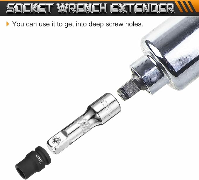 HARFINGTON 1pcs Socket Extension Bar 1/2" Drive 3" Long Extension Bars Impact - Image 5