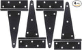 10 Inch T-Strap Shed Door Hinges Heavy Duty, Yard Door, Barn Door Gates by SANKINS