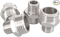 G 1/2 male x 3/8 Male Compression Reducer Faucet Adapter 4PCS | Nickel Plated by Fitvell