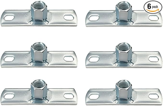 6 Pcs Ceiling Flange Hangers for 3/8 in or 5/16 in Threaded Rod，Galvanized Iron by Unknown