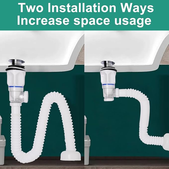 Bathroom Sink Drain Kit, Sink Drain Pip Kit - Image 7
