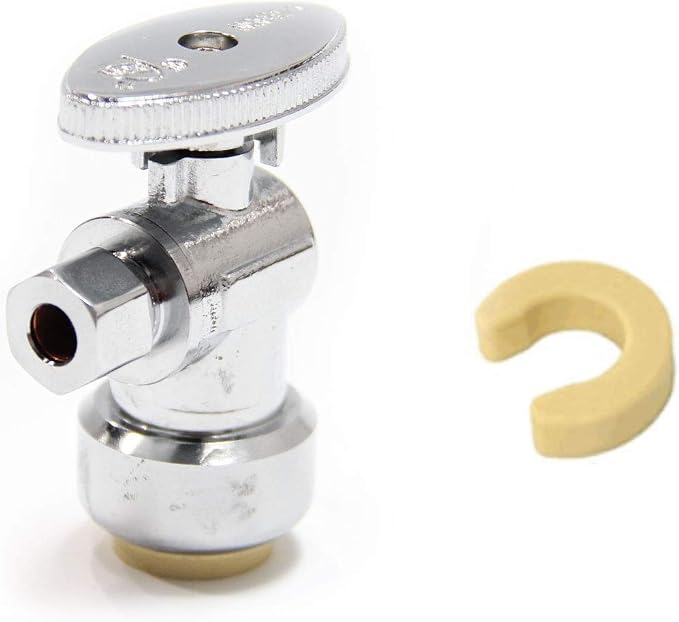 1PC EFIELD Push Fit Angle Stop Valve, 1/2 Push x 3/8 Inch Compression | 1/4 by EFIELDPEXTUBING