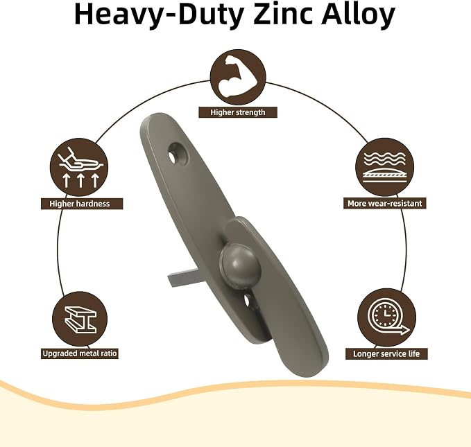 Thumb Latch for Andersen Sliding Door Lock Replacement, Heavy-Duty Zinc Alloy - Image 3