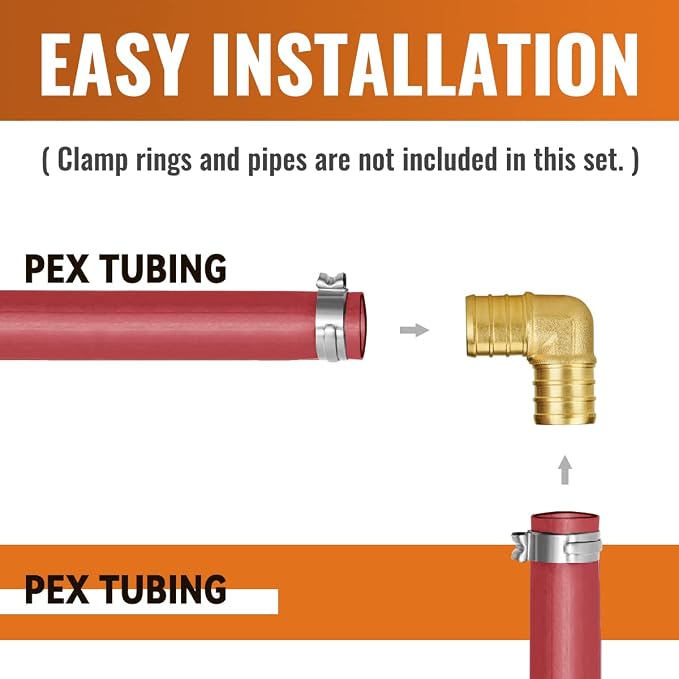 3/4 Inch 90 Degree Elbow, Brass | PEX Crimp Pipe Fittings 3/4" - Image 6