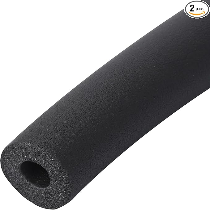 2 Pieces 1/2" I.D. Pipe Insulation Foam Tube, 1/2" ID x 3/8" Thick. x 1-1/4" OD by binifiMux