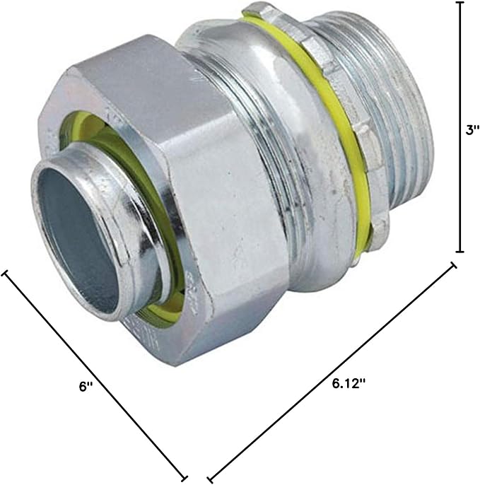 RACO 3408-8 Connector, Liquid Tight, Flex and Type B Flex, Uninsulated - Image 2