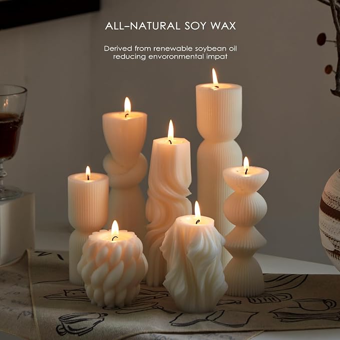 7-Pack Pillar Candles - Image 4