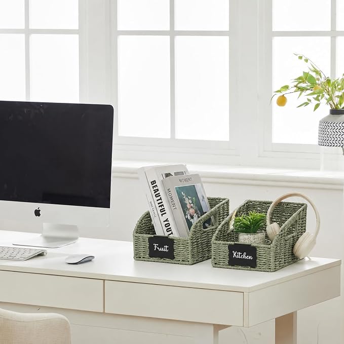 Pantry Organizers, Handwoven Large Wicker Baskets - Image 8