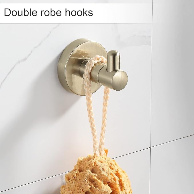 BGL Bathroom Accessory Set Brushed Gold 4 Pieces Towel Rack Set - Image 5