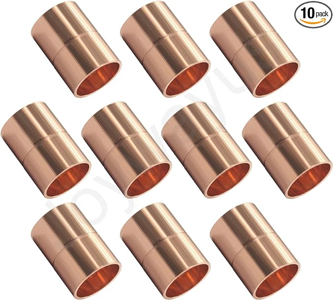 Joywayus 10PCS 3/4" Copper Coupling by Joywayus
