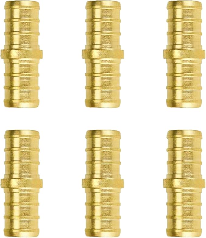 6-Pack 1/2 Inch PEX Coupling | Brass by SUNGATOR