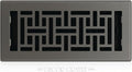 Decor Grates Oriental Floor Register Air Vent Cover 4x10 Gun Metal by DecorGrates