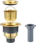 ROVOGO Kitchen Sink Drain Assembly Gold, Removable Deep Strainer Basket by ROVOGO