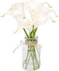 Muhanjia Artificial Flowers Calla Lily in Glass Vase by Muhanjia