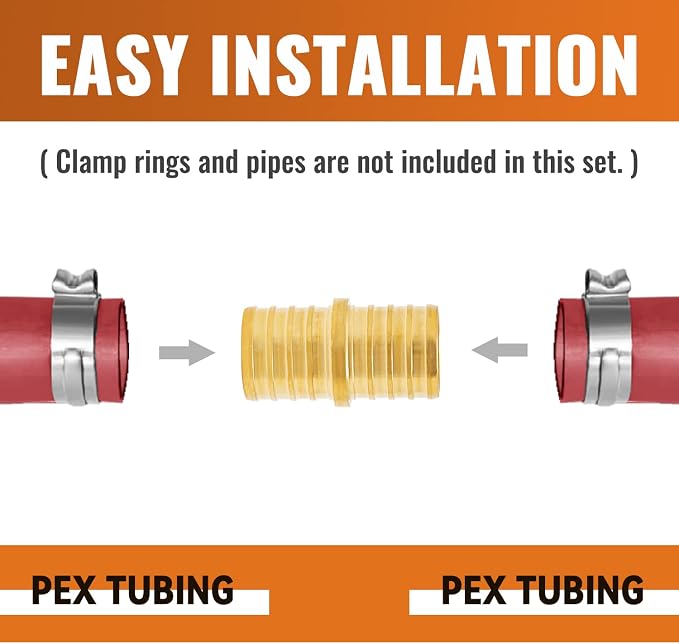 12-Pack 1 Inch PEX Coupling | Brass - Image 4