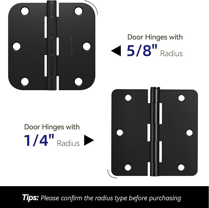 Door Hinges Matte Black - Image 6