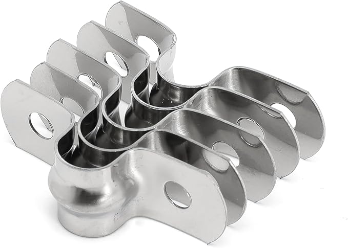 25Pcs M8 304 Stainless Steel Rigid Pipe Strap Two Hole Cable Strap u Bracket - Image 6