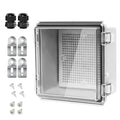 Electrical Box, IP67 Waterproof Hinged Clear Cover Stainless Steel Latch by LeMotech