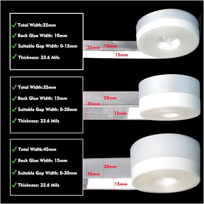 Silicone Seal Weather Stripping Tape 16.5 Ft Strip Bottom Draft Insulation - Image 2