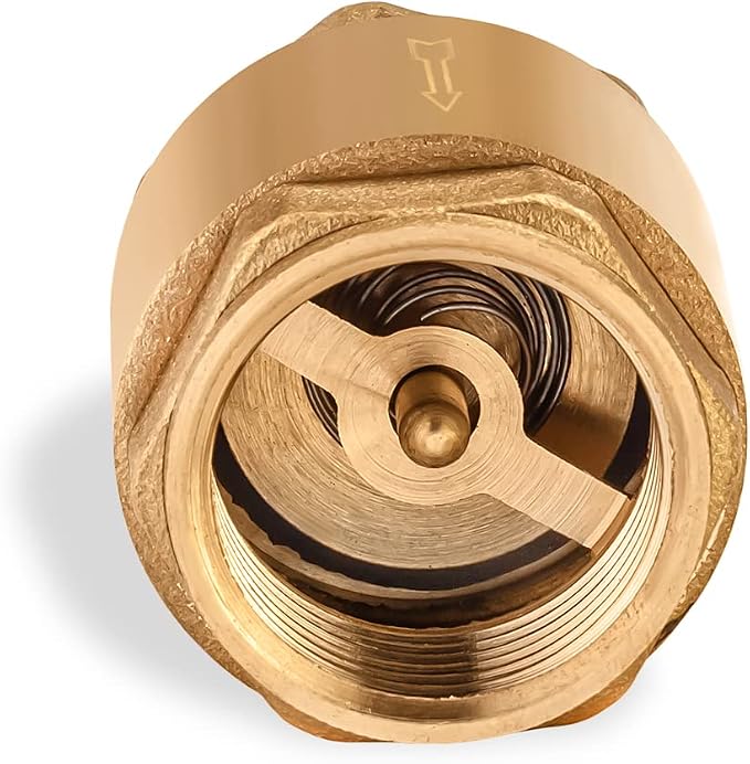 Brass One Way Check Valve 3/4" Female Backflow Preventer, Check Valve - Image 3